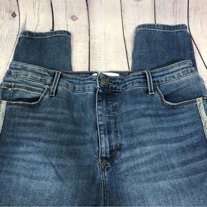 Skinnygirl Blue Skinny Jeans with Natural Wear Patterns